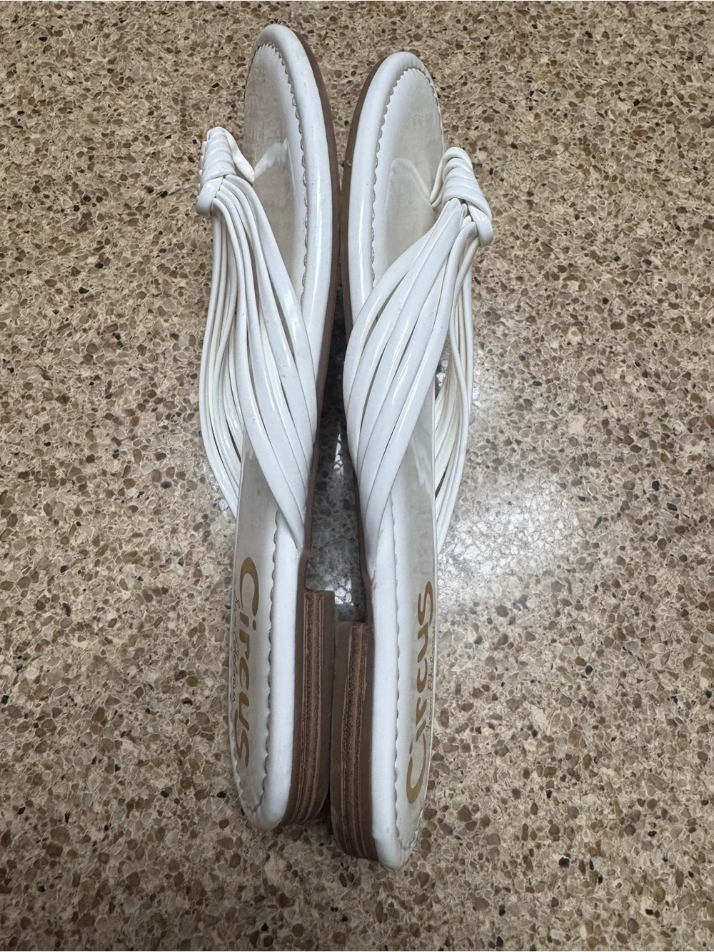 Circus by Sam Edelman White Braided Thong Sandals